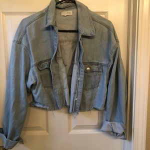 Cropped jean jacket
